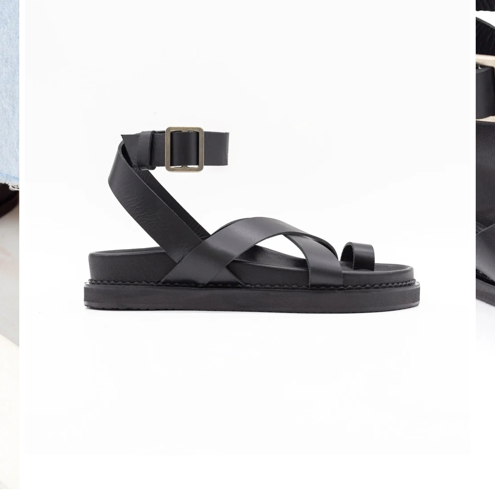Black Strappy Sandals
